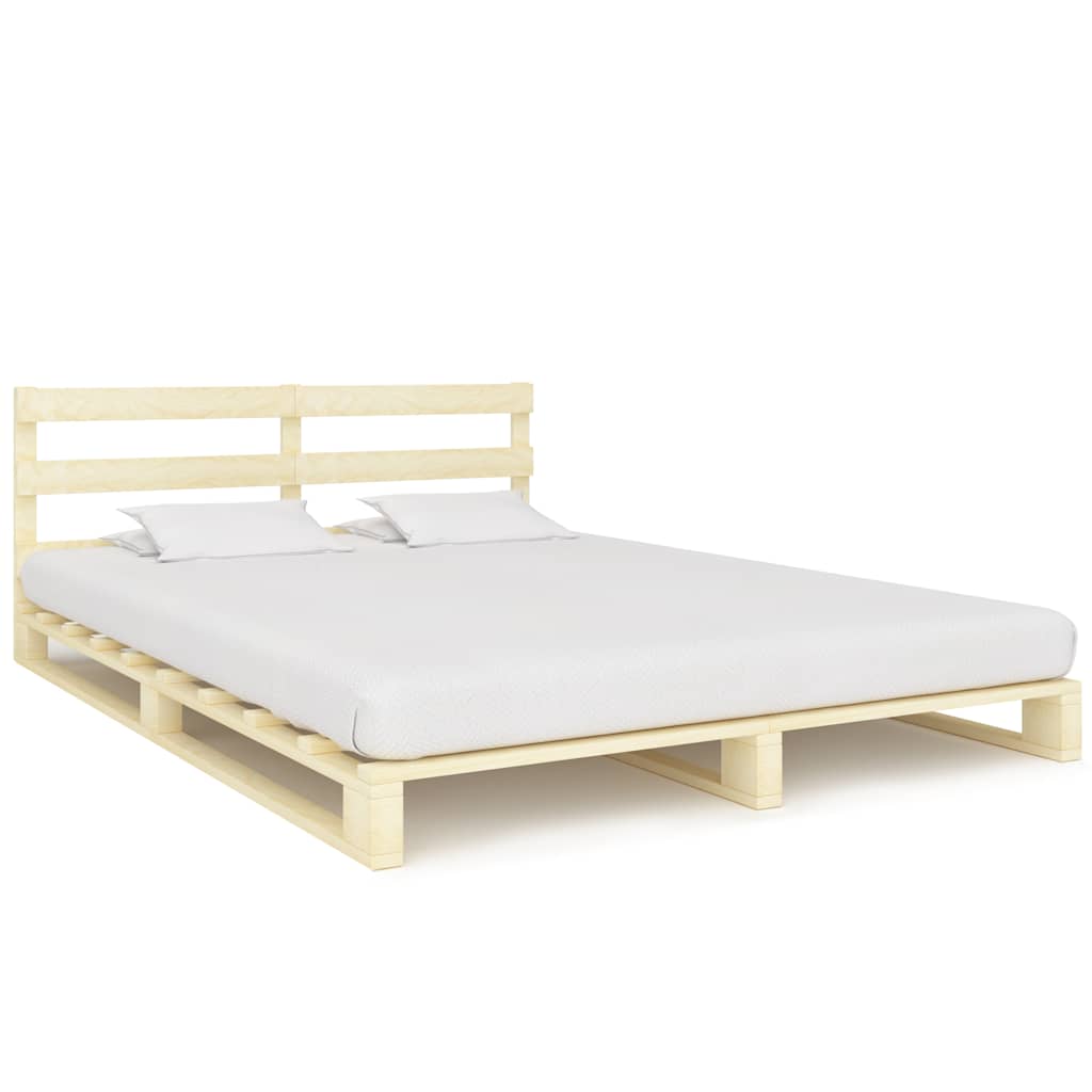 Palettenbett Massivholz Kiefer 160×200 cm