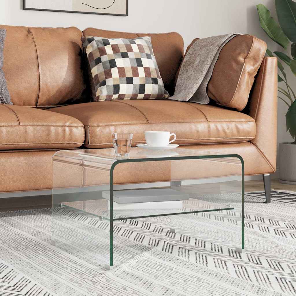Couchtisch Transparent 50×45×33 cm Hartglas