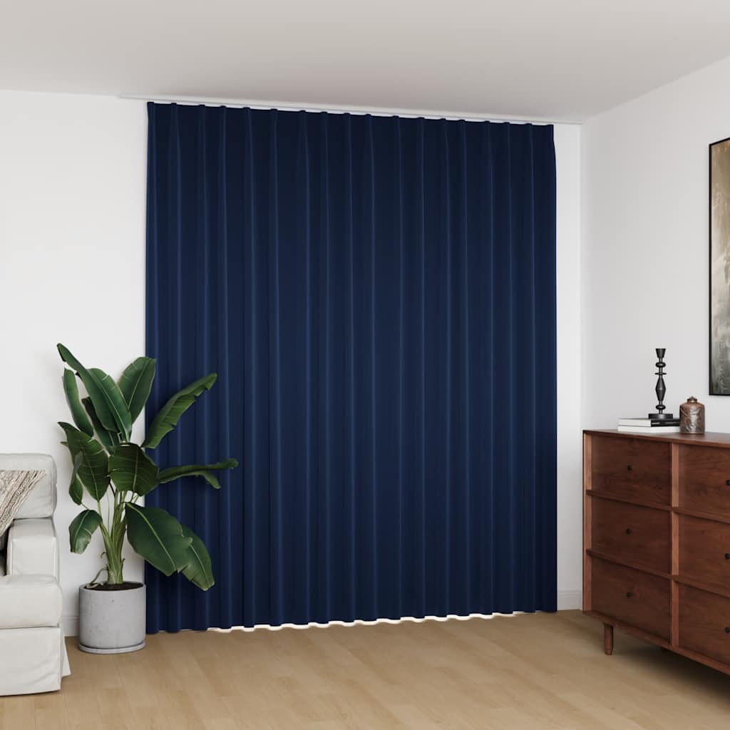 Verdunkelungsvorhang mit Haken Blau 290 x 245 cm