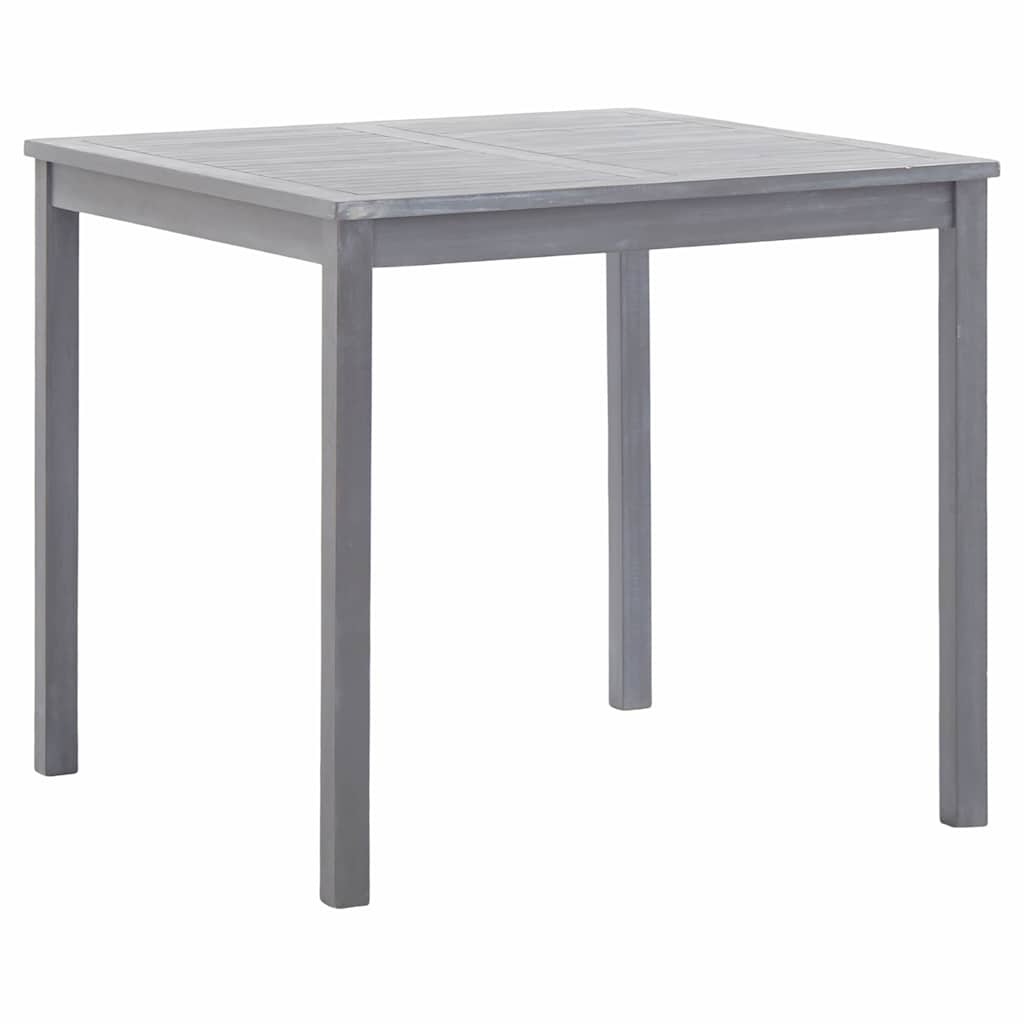 Gartentisch Grau 80x80x74 cm Massivholz Akazie