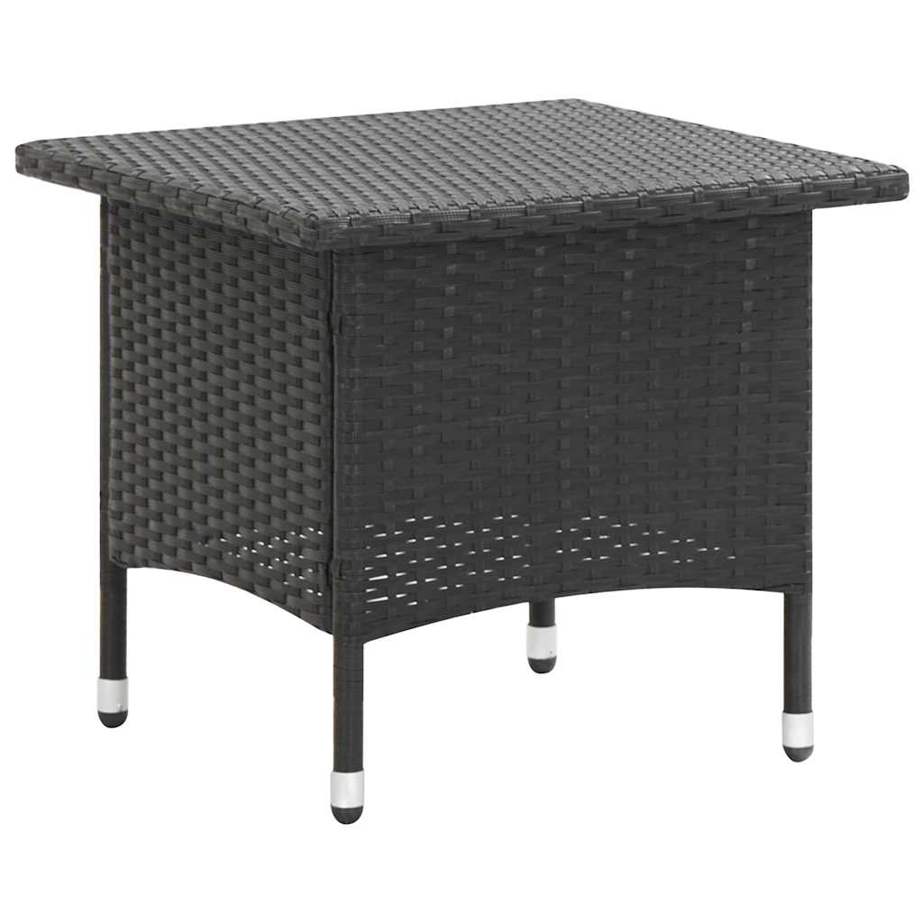 Beistelltisch Schwarz 50x50x47 cm Poly Rattan