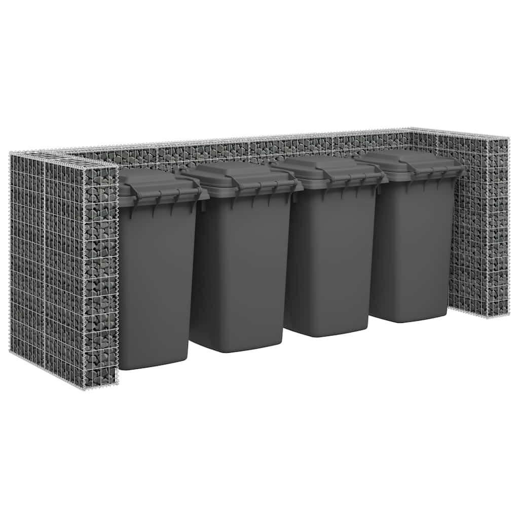 Gabionenwand für Mülltonnen Verzinkter Stahl 320×100×120 cm