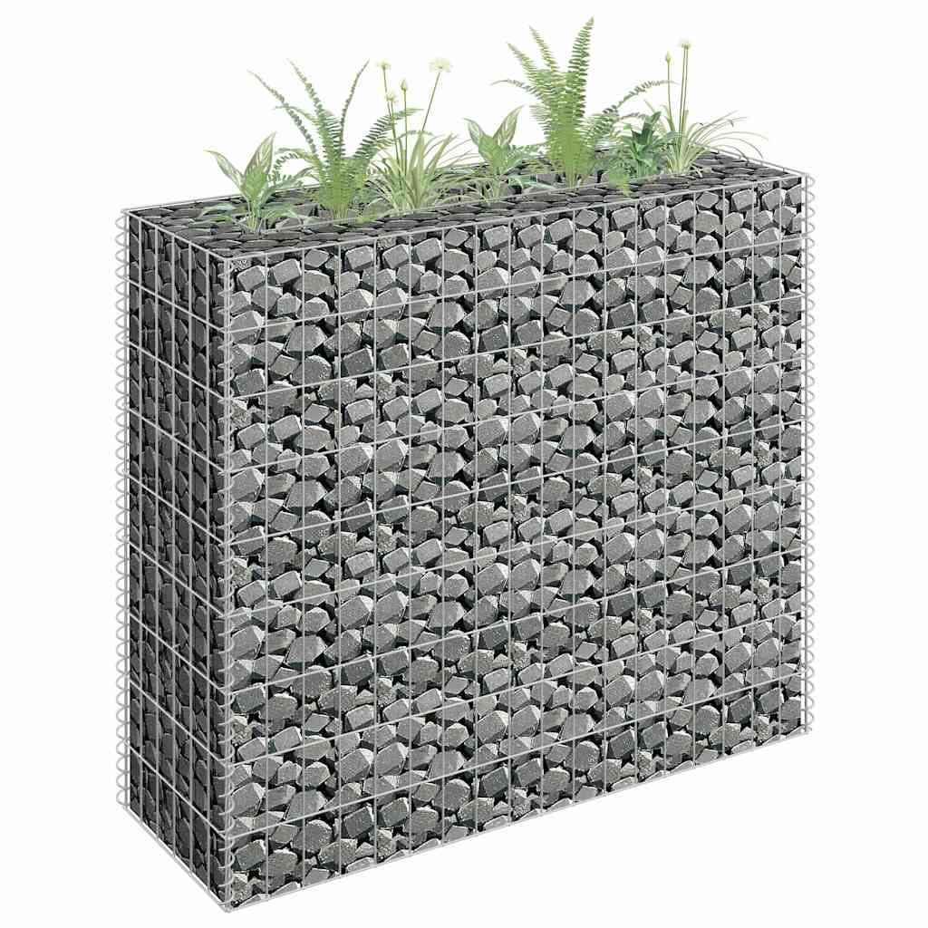 Gabionen-Hochbeet Verzinkter Stahl 90×30×90 cm