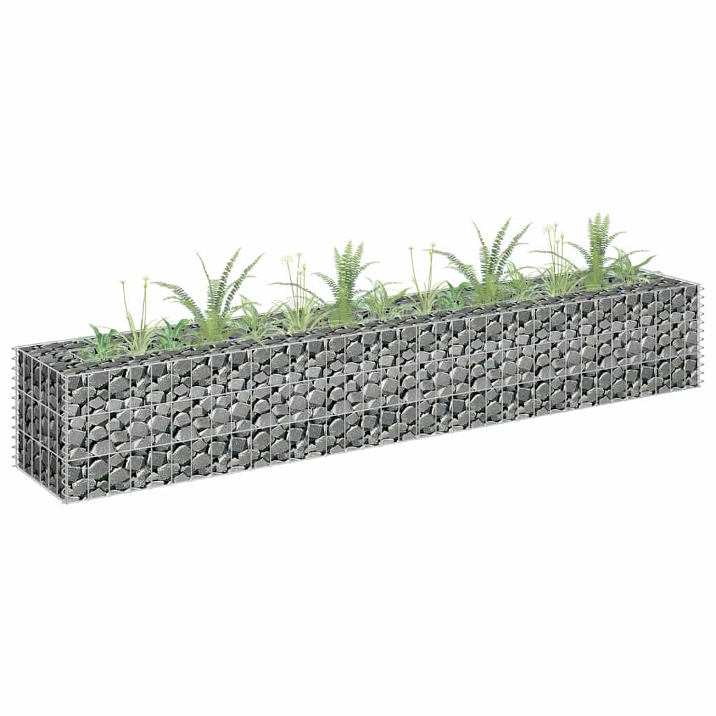 Gabionen-Hochbeet Verzinkter Stahl 180×30×30 cm