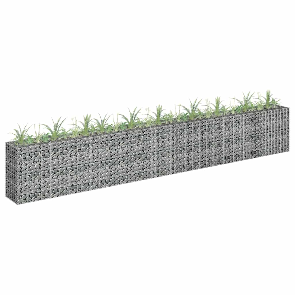 Gabionen-Hochbeet Verzinkter Stahl 360×30×60 cm