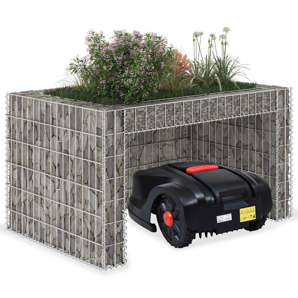 Rasenmäher-Garage mit Hochbeet 110x80x60 cm Stahldraht