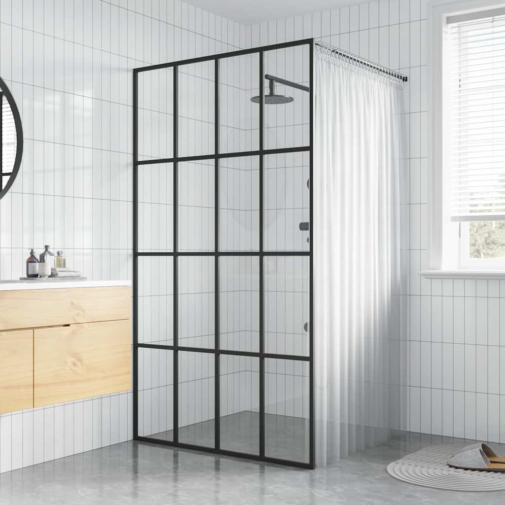 Duschwand für Walk-in Dusche Klares Sicherheitsglas 80x195 cm