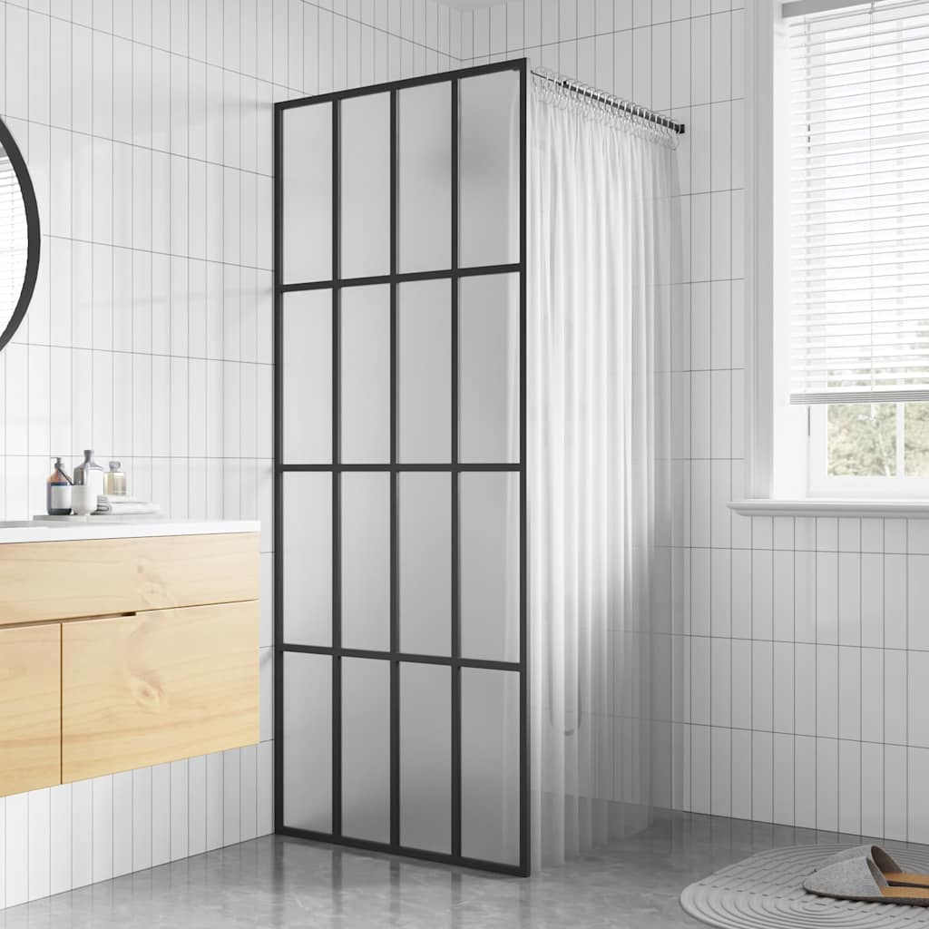 Duschwand für Walk-in Dusche Mattes Sicherheitsglas 90x195 cm