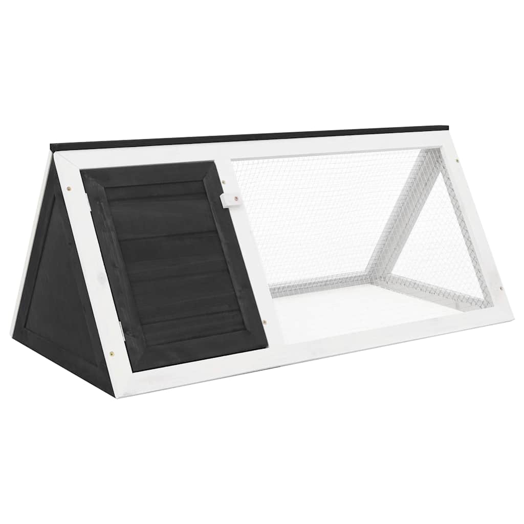 Kleintier-/Kaninchenstall Grau Holz