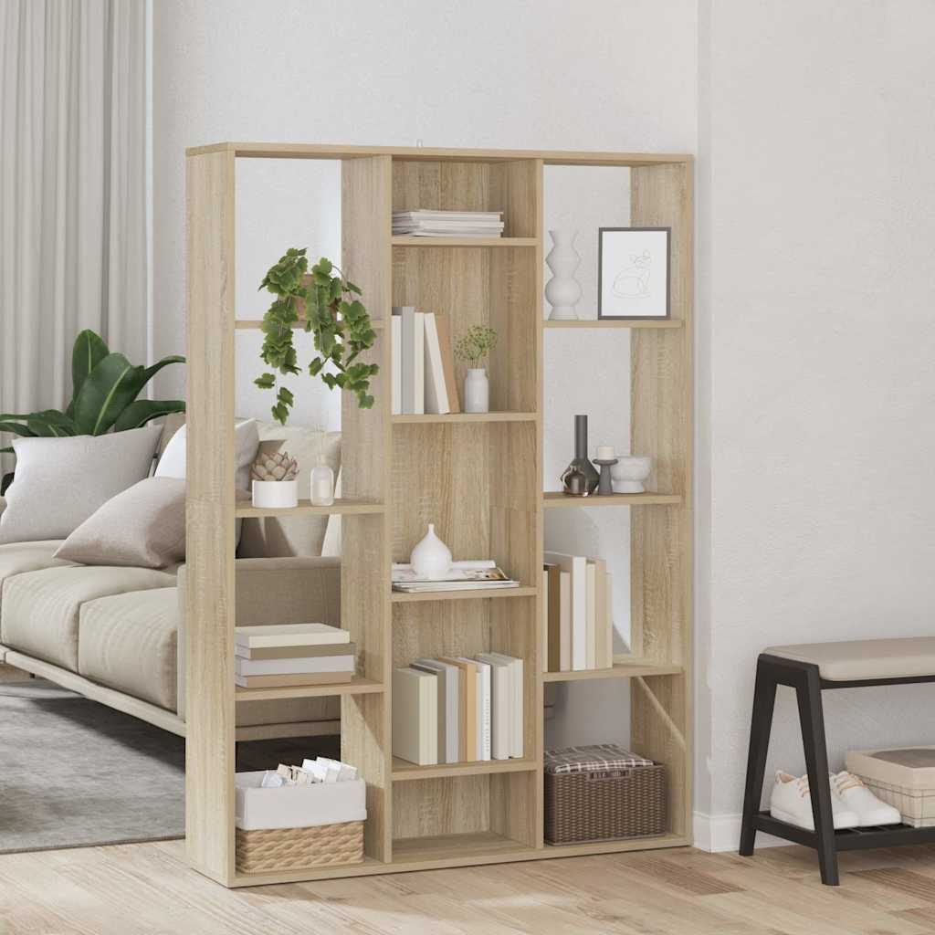 Raumteiler/Bücherregal Sonoma-Eiche 100x24x140 cm Holzwerkstoff
