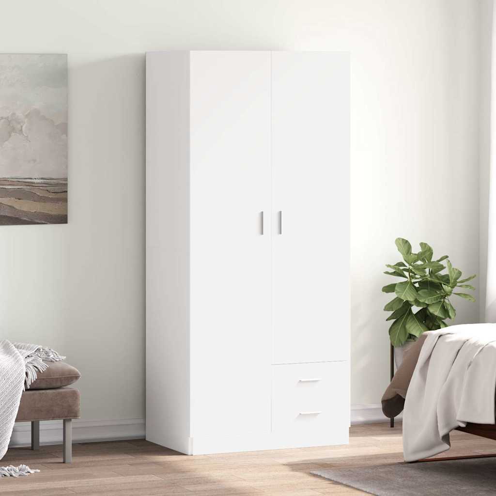 Kleiderschrank Weiß 80x52x180 cm Holzwerkstoff