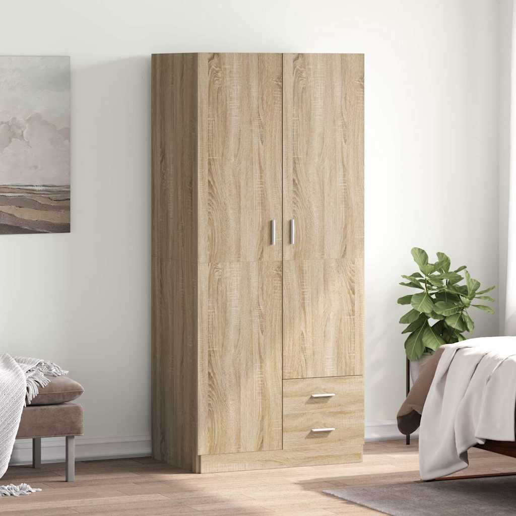 Kleiderschrank Sonoma-Eiche 80x52x180 cm Holzwerkstoff