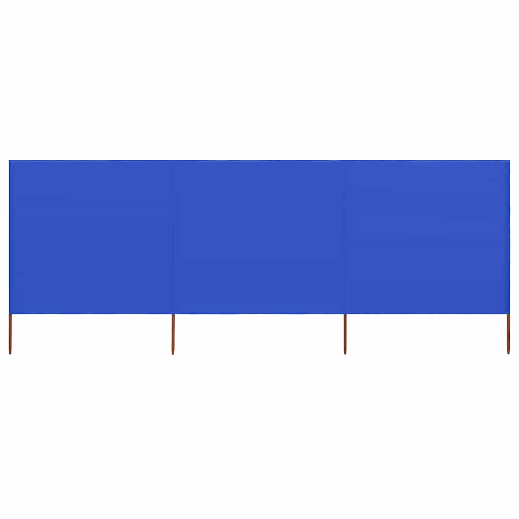 3-teiliges Windschutzgewebe 400 x 120 cm Azurblau