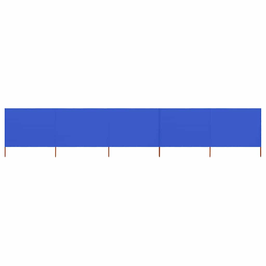 5-teiliges Windschutzgewebe 600 x 80 cm Azurblau