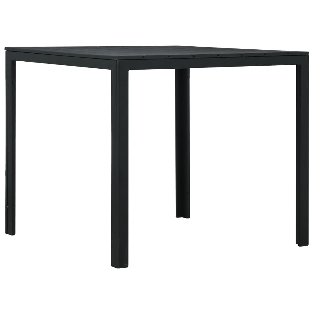 Couchtisch Schwarz 78x78x74 cm HDPE Holzoptik