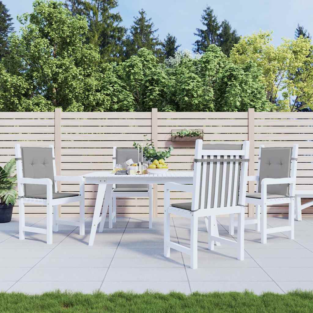 Gartenstuhlauflagen für Niedriglehner 4 Stk. Grau Oxford-Gewebe