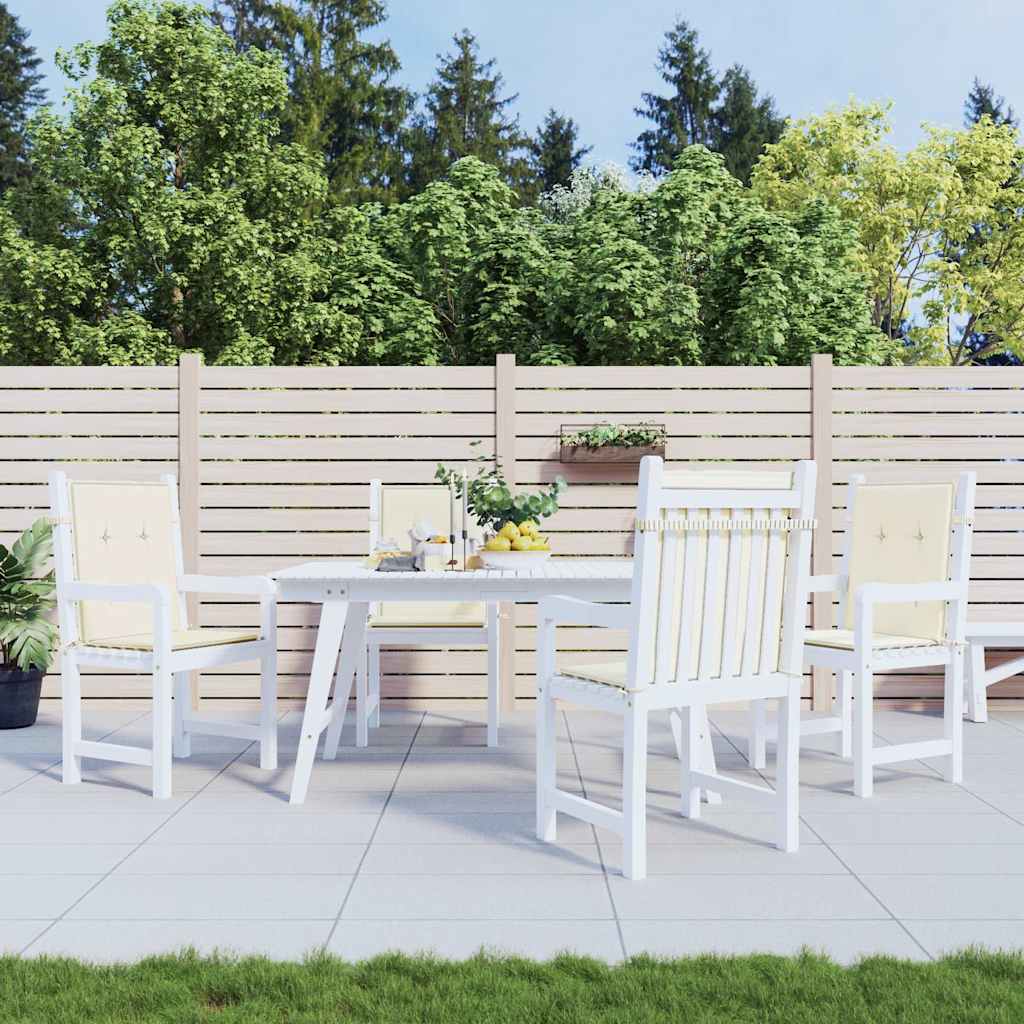 Gartenstuhlauflagen für Niedriglehner 4 Stk. Creme 100x50x2 cm