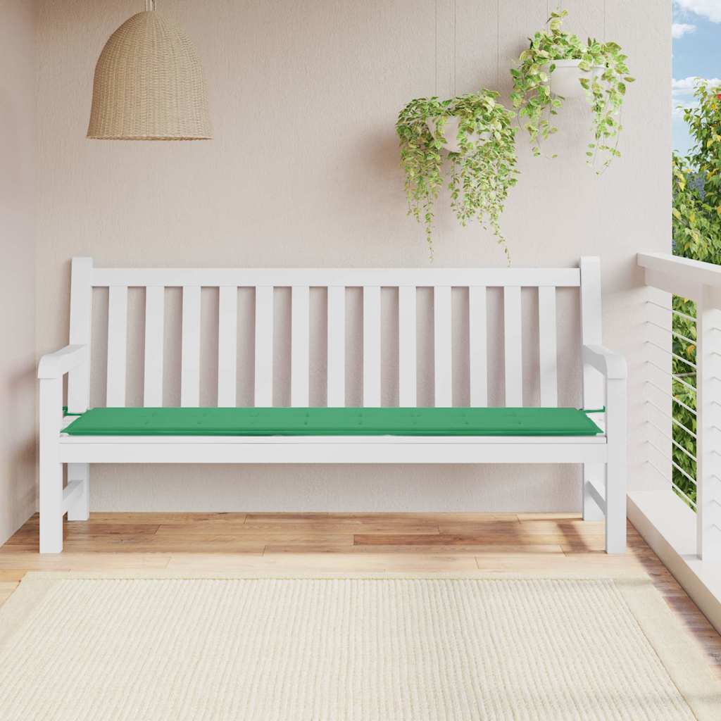 Gartenbank-Auflage Grün 200x50x3 cm Oxford-Gewebe