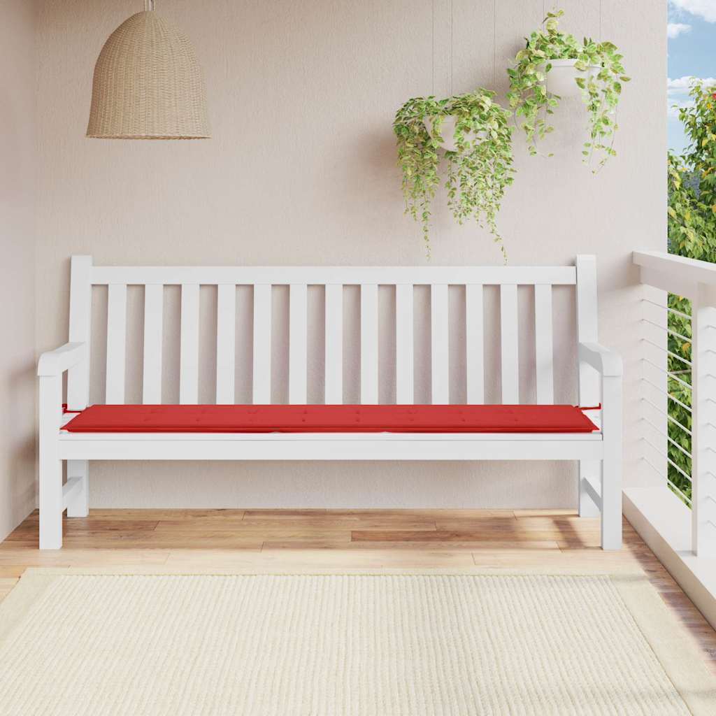 Gartenbank-Auflage Rot 200x50x3 cm Oxford-Gewebe