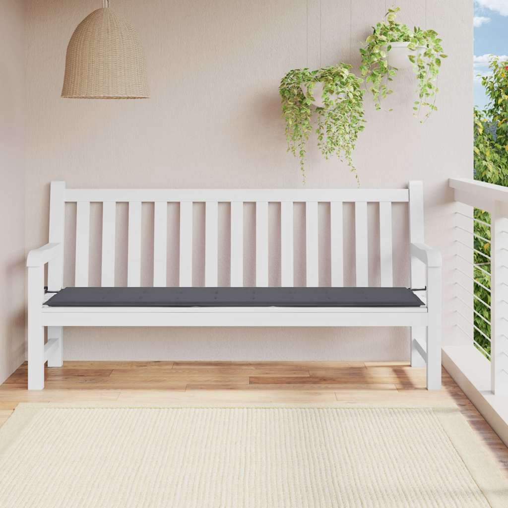 Gartenbank-Auflage Anthrazit 200x50x3 cm Oxford-Gewebe