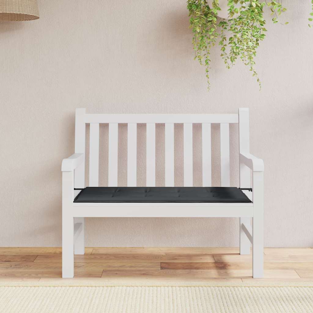 Gartenbank-Auflage Schwarz 100x50x3 cm Oxford-Gewebe