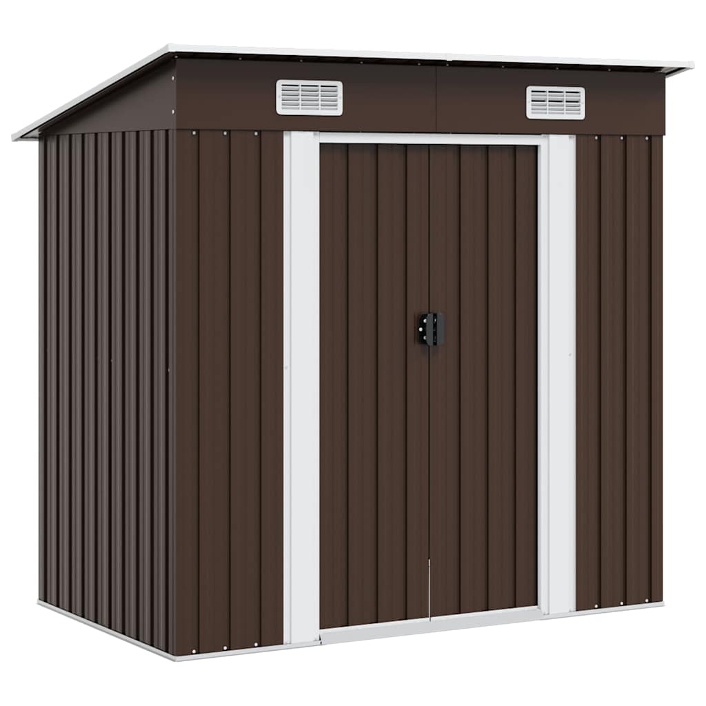 Geräteschuppen Braun 194x121x181 cm Stahl