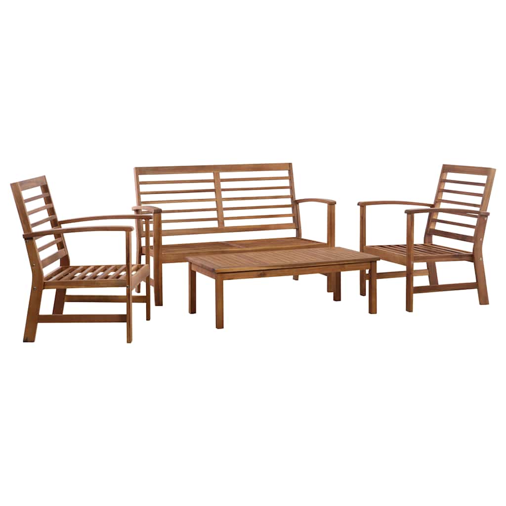 Garten-Lounge-Set 4-tlg. Massivholz Akazie