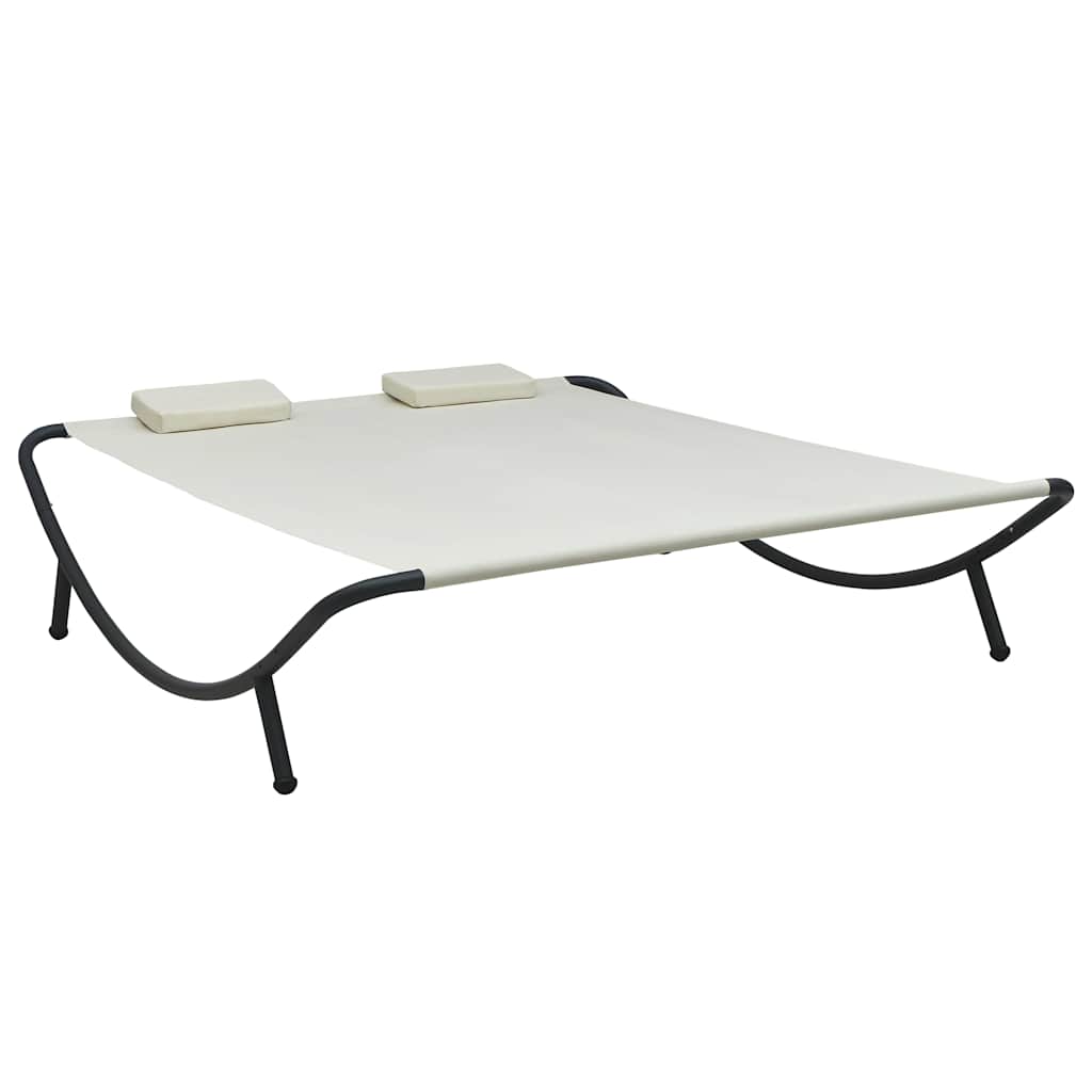 Sonnenliege Stoff Creme