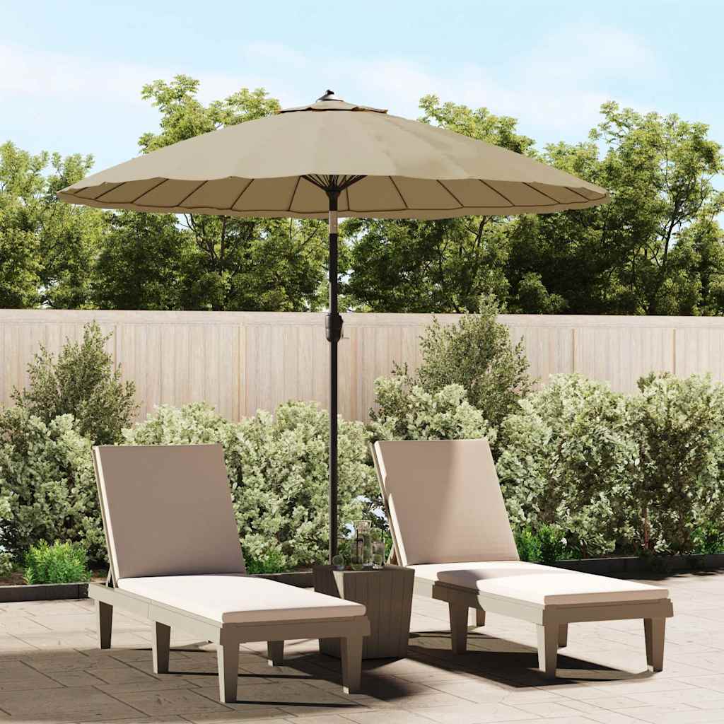 Sonnenschirm mit Aluminium-Mast 250 cm Taupe