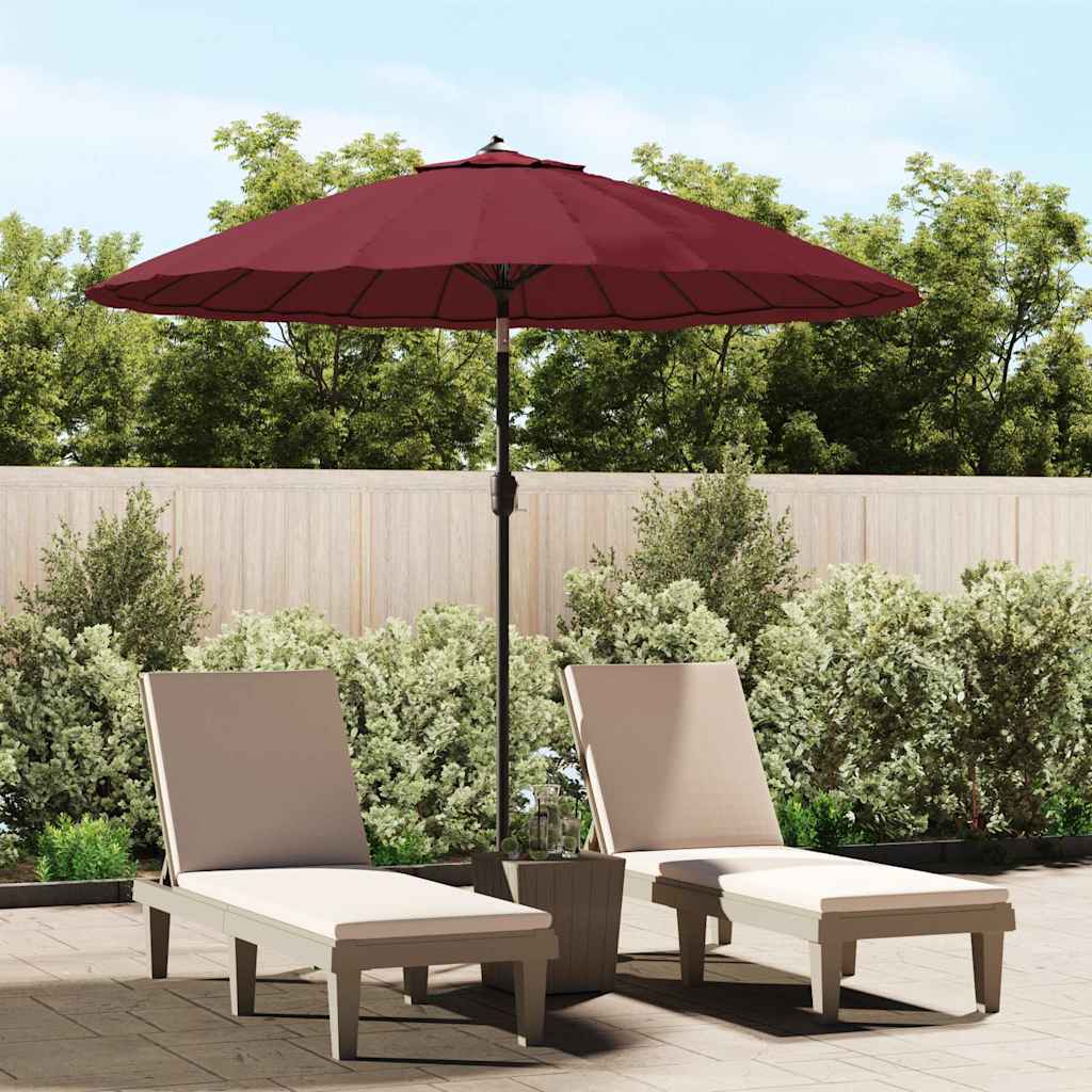 Sonnenschirm mit Aluminium-Mast 250 cm Bordeauxrot