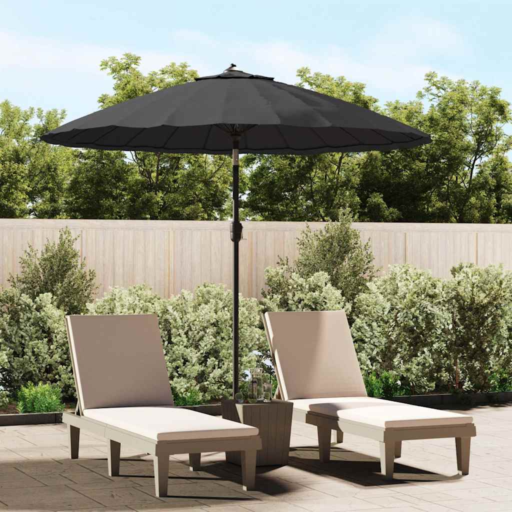 Sonnenschirm mit Aluminium-Mast 250 cm Schwarz