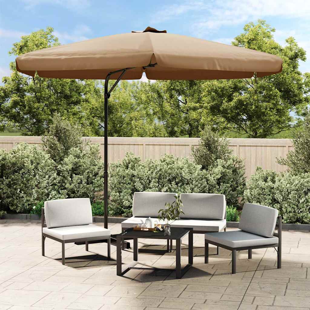 Sonnenschirm mit Stahl-Mast 300 cm Taupe