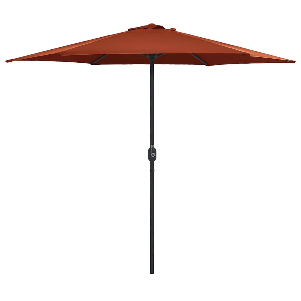 Sonnenschirm mit Aluminium-Mast 270x246 cm Terrakotta
