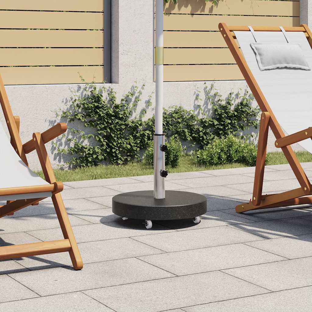 Sonnenschirmständer Granit 30 kg Rund Schwarz