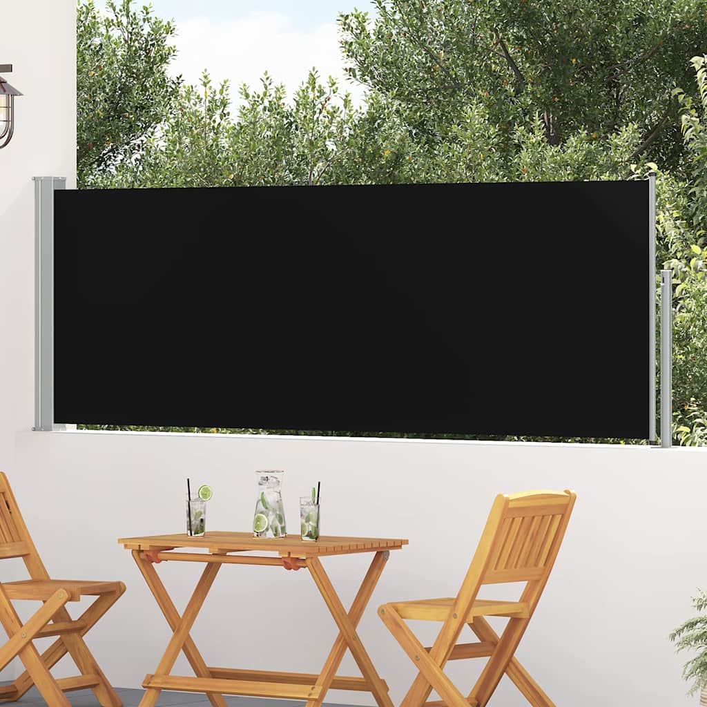 Ausziehbare Seitenmarkise 100×314 cm Schwarz