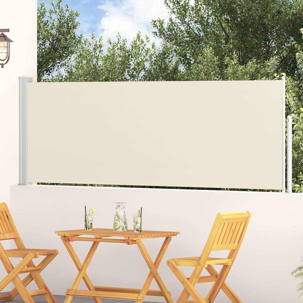 Ausziehbare Seitenmarkise 100x314 cm Creme