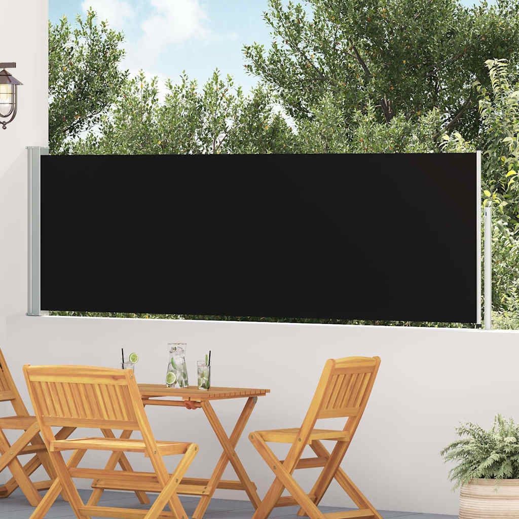 Ausziehbare Seitenmarkise 100×514 cm Schwarz