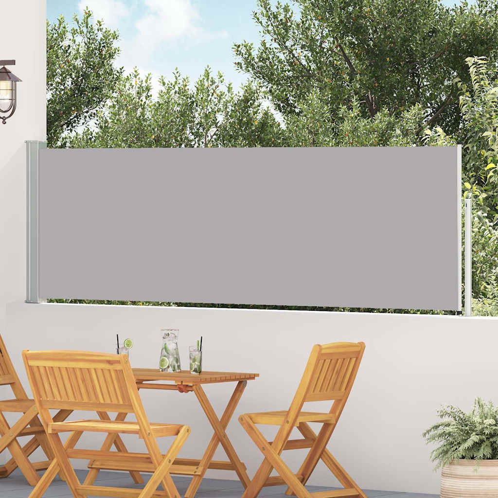 Ausziehbare Seitenmarkise 100×500 cm Grau