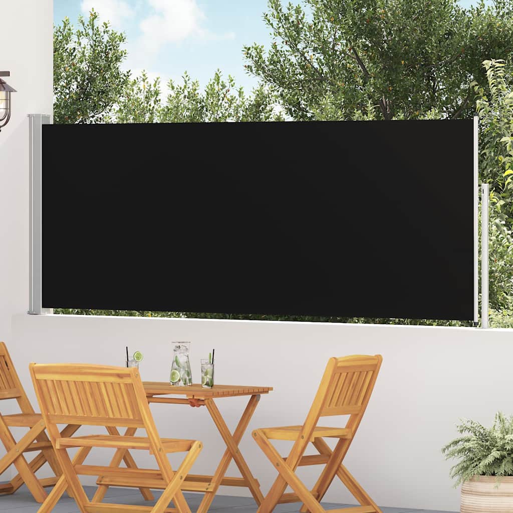 Ausziehbare Seitenmarkise 117×514 cm Schwarz