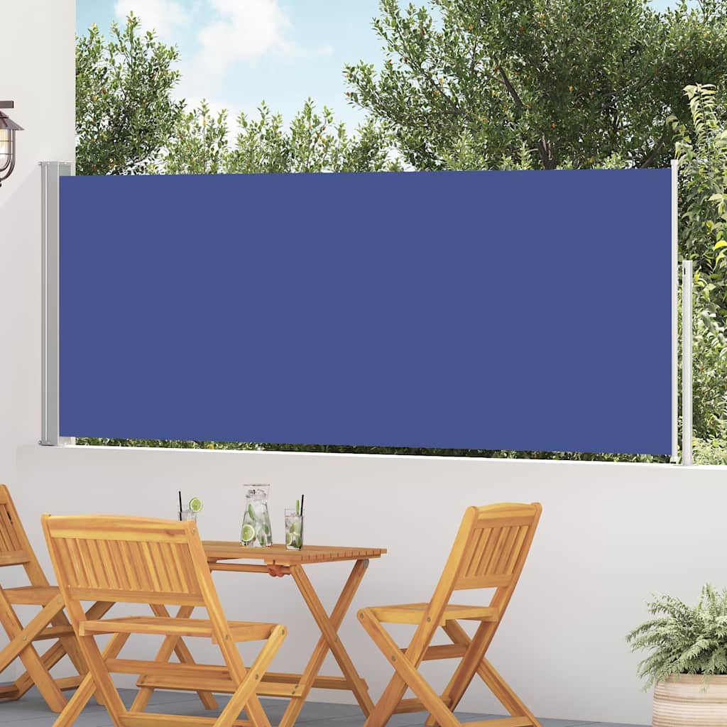 Ausziehbare Seitenmarkise 117×514 cm Blau