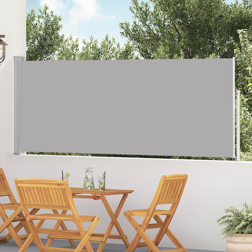 Ausziehbare Seitenmarkise 117×514 cm Grau
