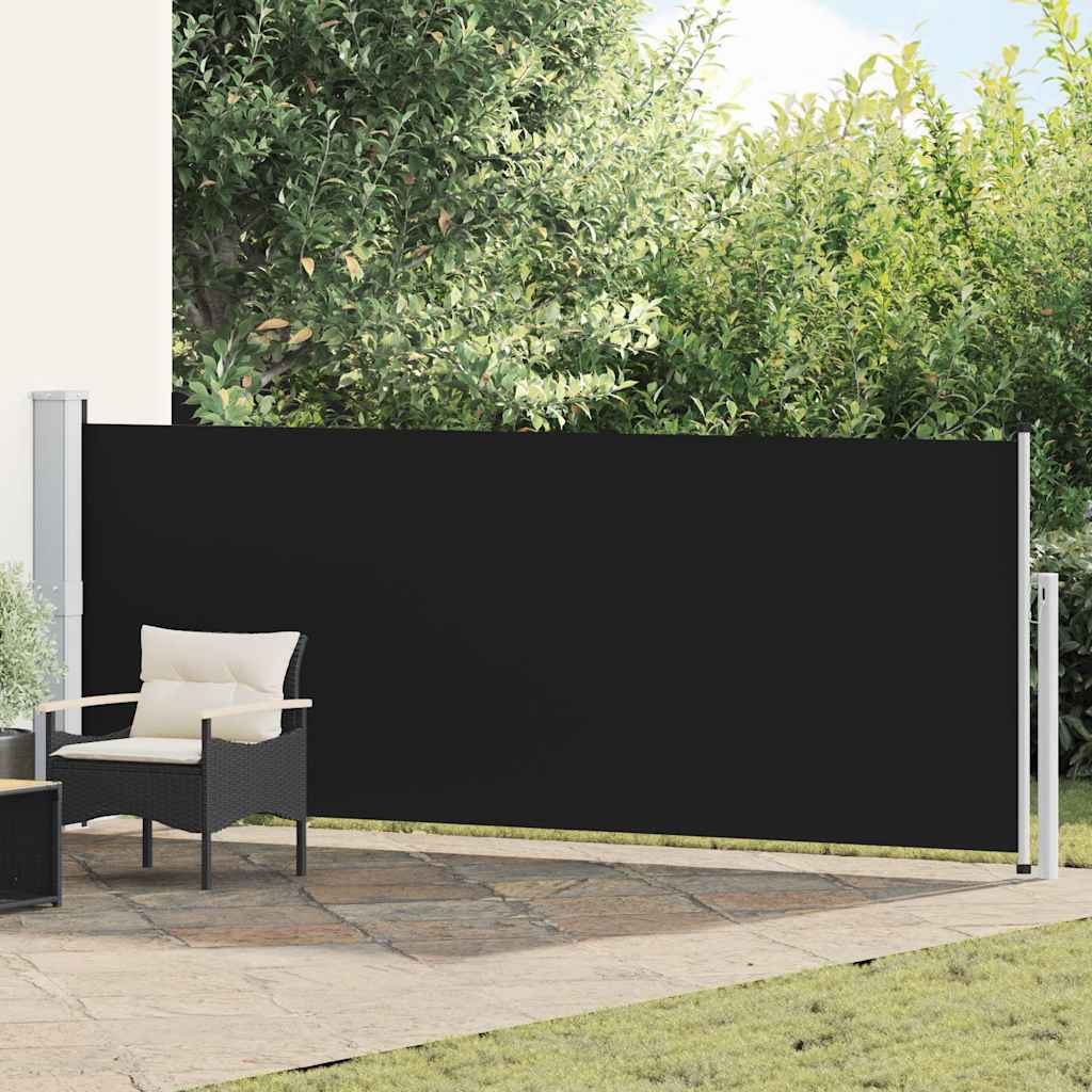 Ausziehbare Seitenmarkise 140×514 cm Schwarz
