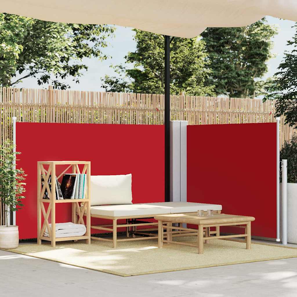Ausziehbare Seitenmarkise Rot 120 x 600 cm