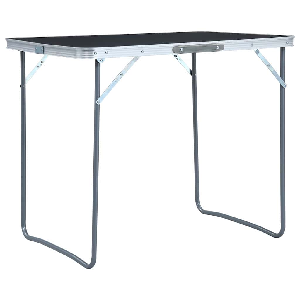 Campingtisch mit Metallgestell Klappbar 80x60 cm Grau