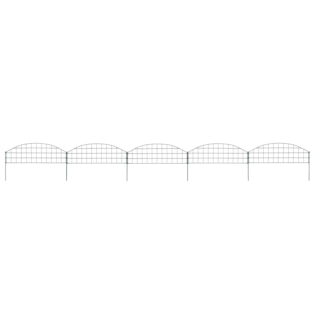 Gartenzaun Set Konvex 77,3x26 cm Grün