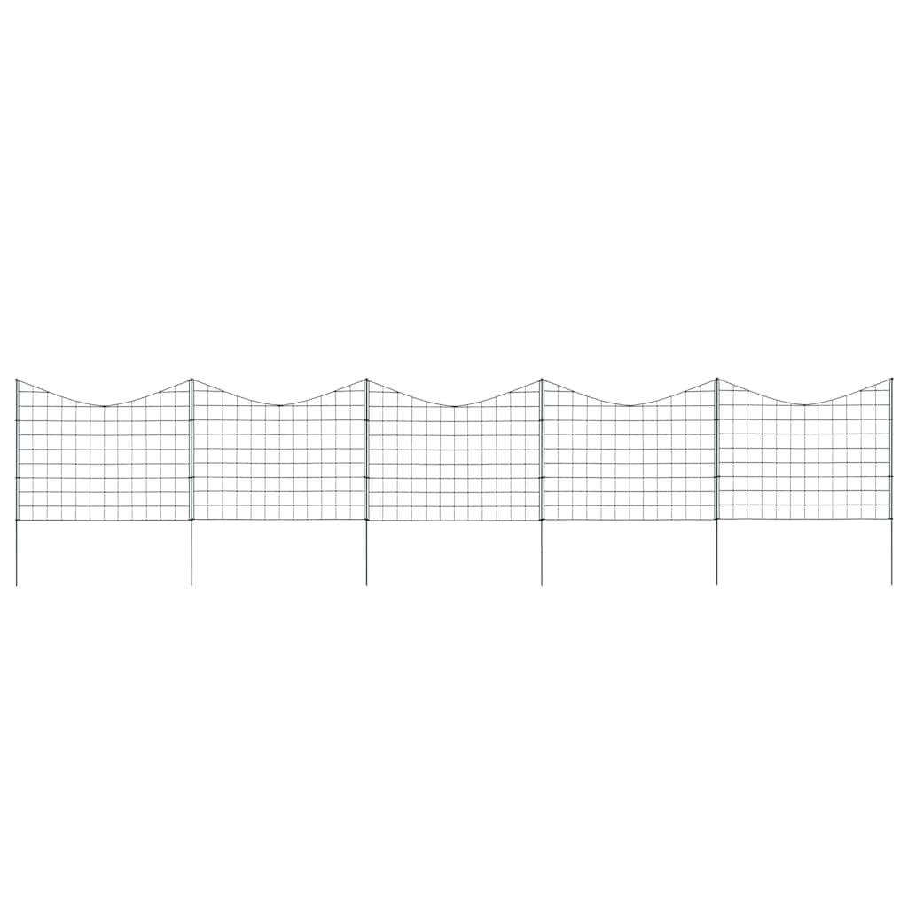 Gartenzaun Set Konkav 77,5x64 cm Grün