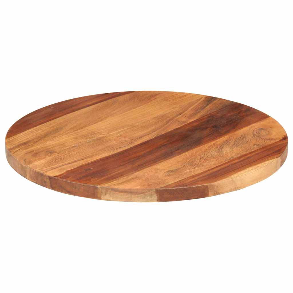 Tischplatte Massivholz Akazie Rund 25-27 mm 50 cm