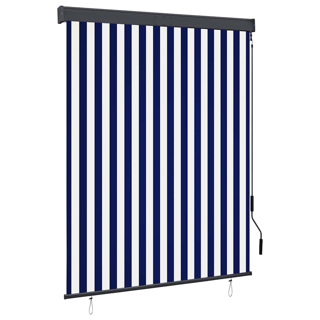 Außenrollo 140x250 cm Blau und Weiß