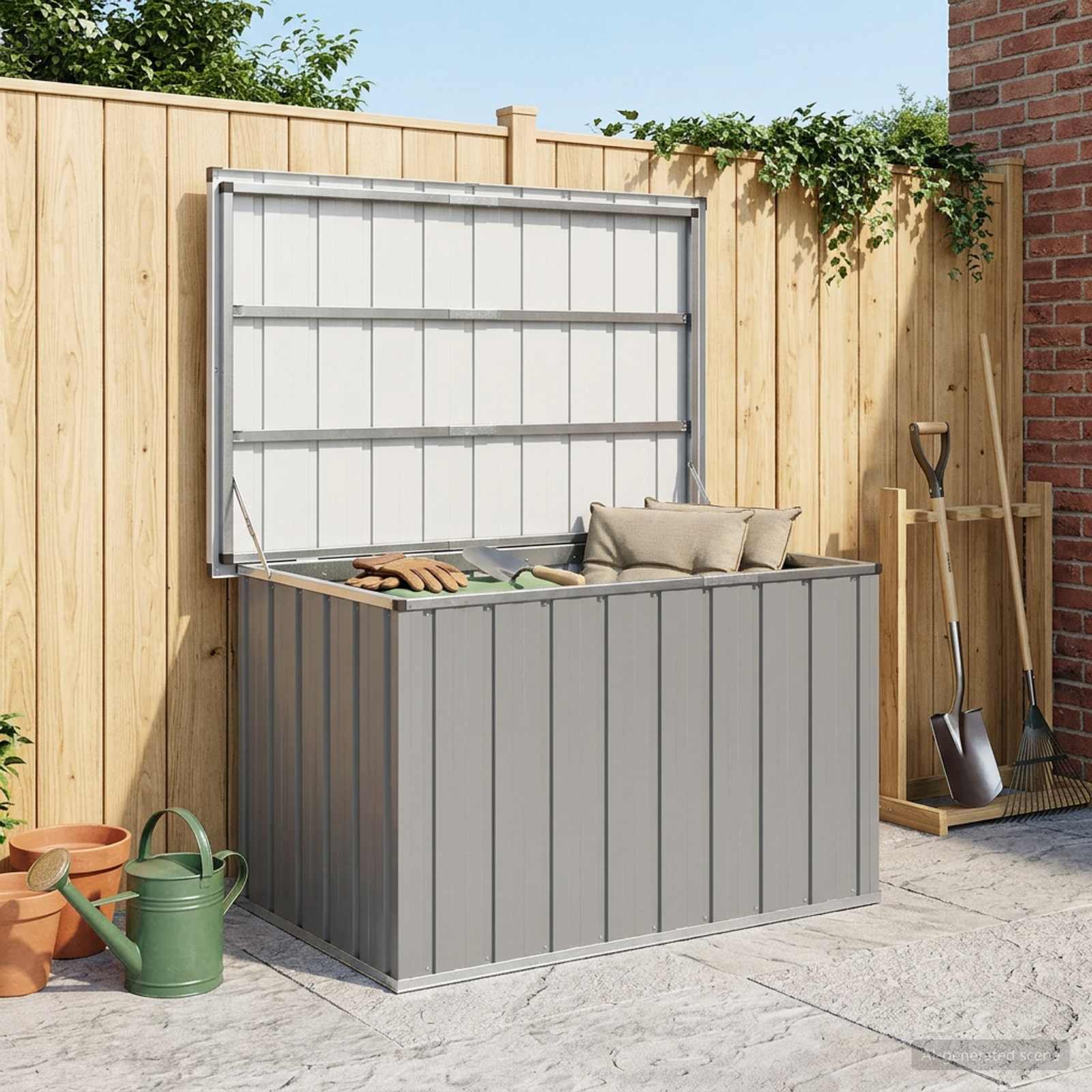 Gartenbox Grau 109x67x65 cm