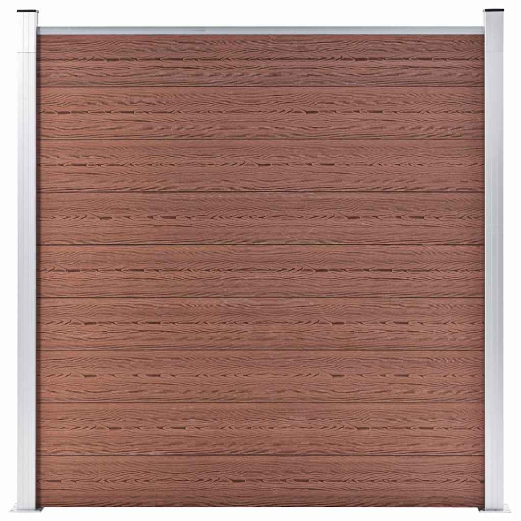 Gartenzaun WPC 180×186 cm Braun
